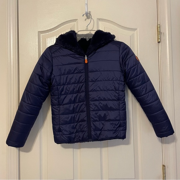 Save the Duck Reversible Puffer Jacket Size 10 - Picture 7 of 7